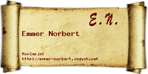 Emmer Norbert névjegykártya