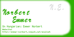 norbert emmer business card